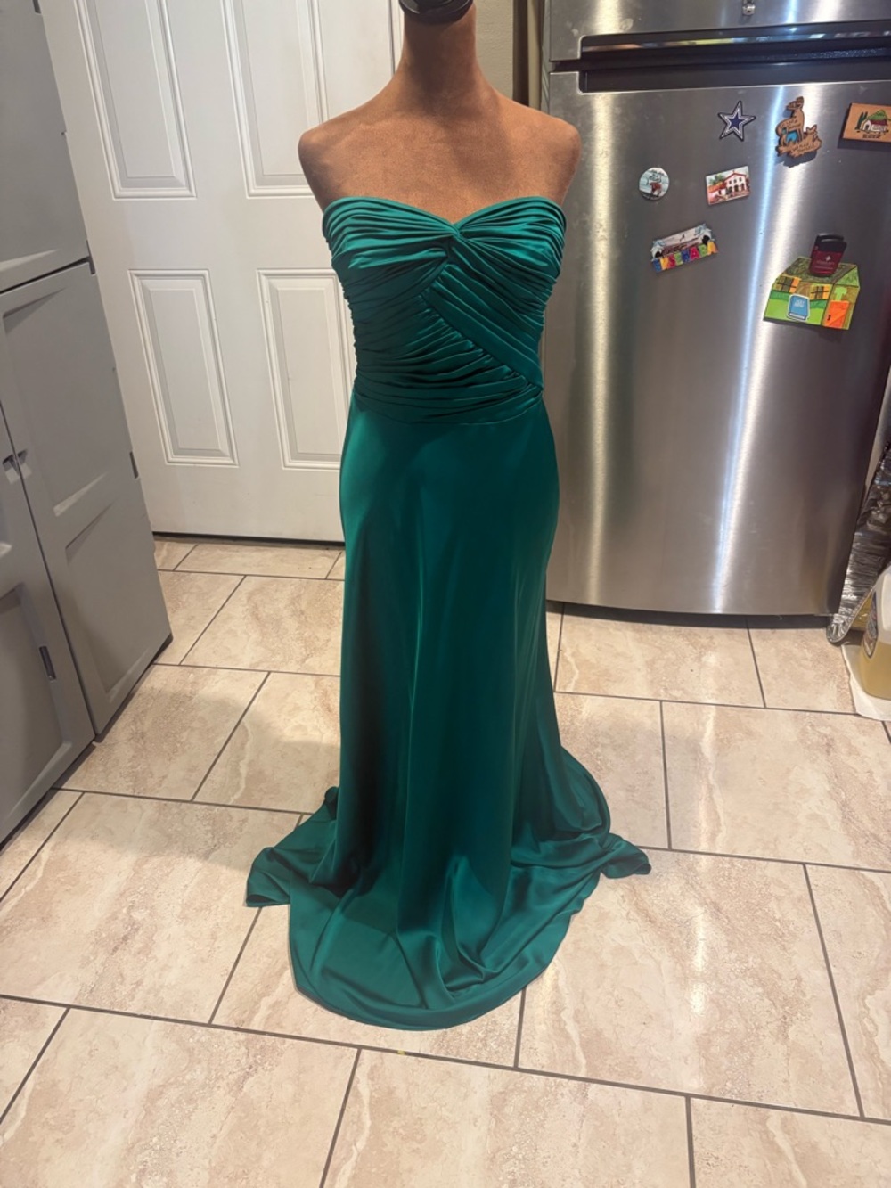 Ralph Lauren Strapless Emerald Gown